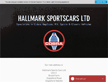 Tablet Screenshot of hallmark-cars.com
